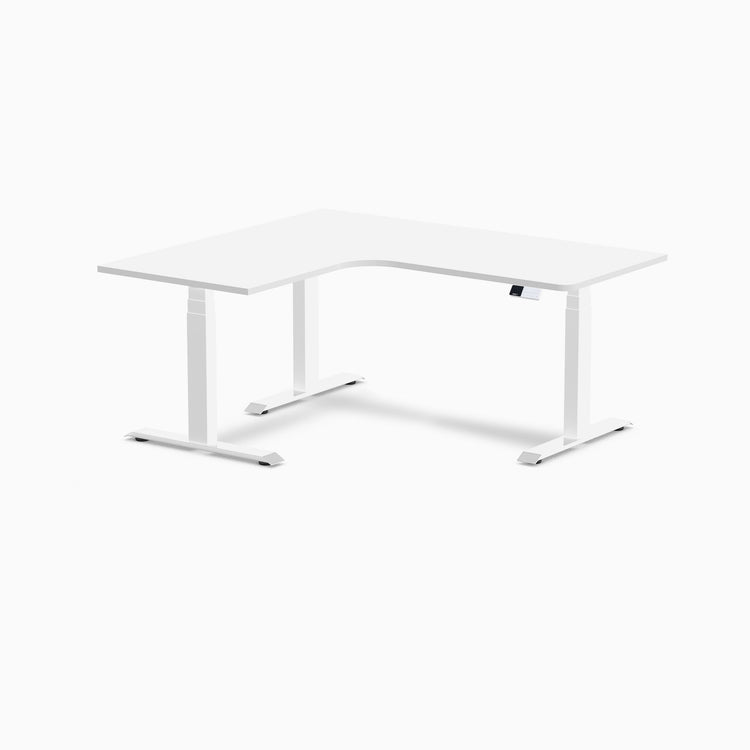 Desky L-Shape Melamine Sit Stand Desk