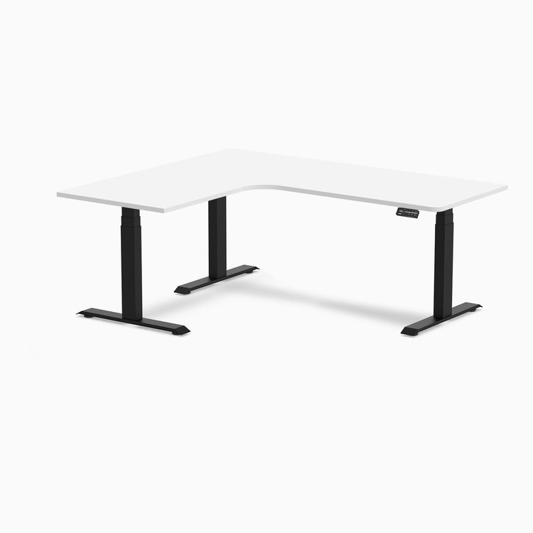 Desky L-Shape Melamine Sit Stand Desk