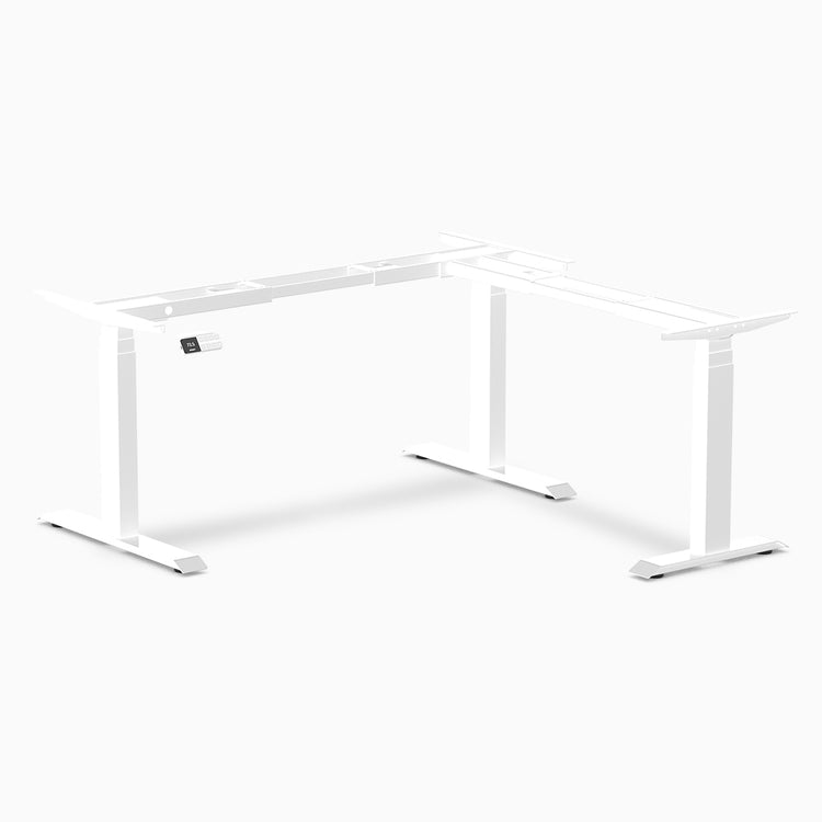 Desky L-shape Electric Desk Frame White - Desky