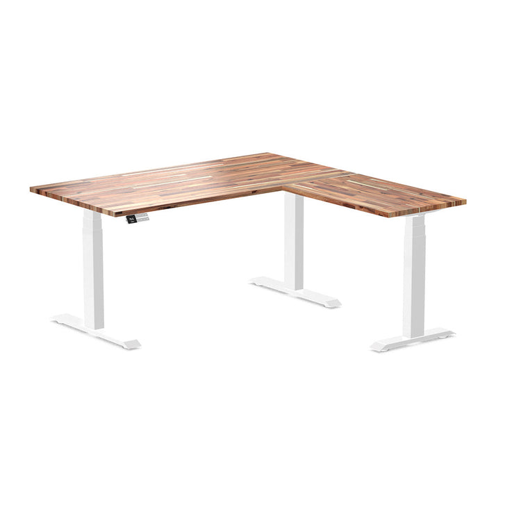 l-shape softwood sit stand desk