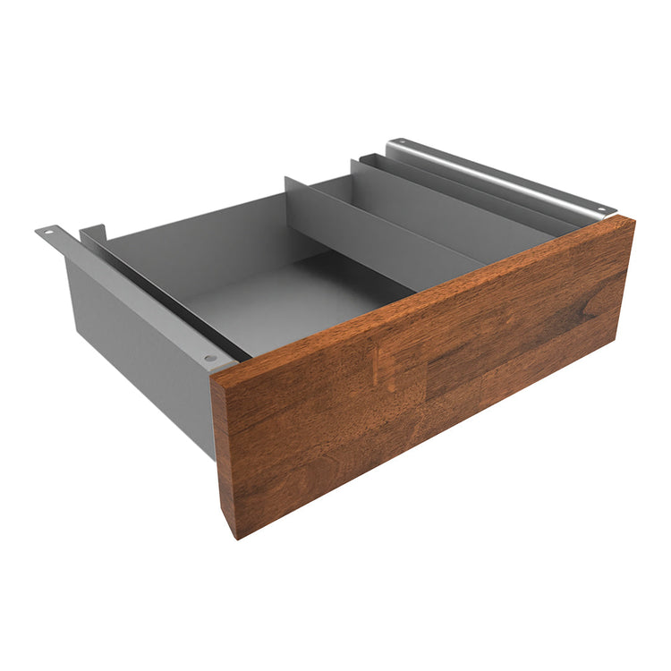 Desky minimal drawer in rubber walnut