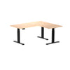 Desky L-Shape Melamine Sit Stand Desk-Curly Birch Desky®