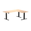 Desky L-Shape Melamine Sit Stand Desk-Curly Birch Desky®