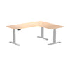 Desky L-Shape Melamine Sit Stand Desk-Curly Birch Desky®