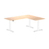 Desky L-Shape Melamine Sit Stand Desk-Curly Birch Desky®