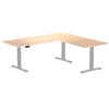 Desky L-Shape Melamine Sit Stand Desk-Curly Birch Desky®