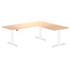 Desky L-Shape Melamine Sit Stand Desk-Curly Birch Desky®