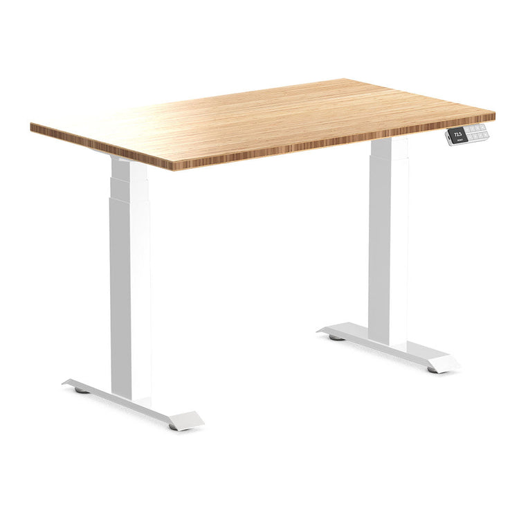 dual mini bamboo height adjustable desk