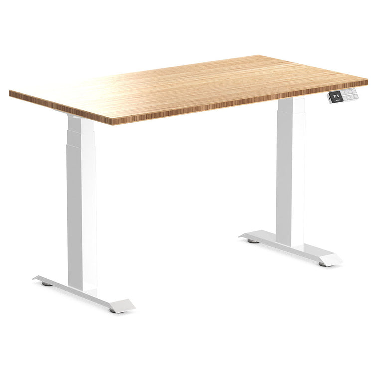 dual mini bamboo height adjustable desk