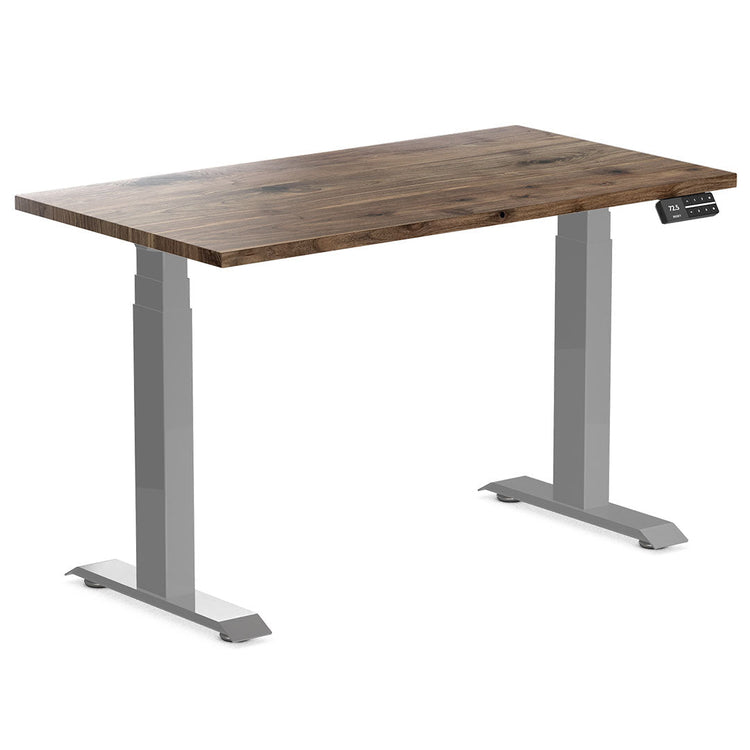 Desky Dual Mini Hardwood Sit Stand Desk-Natural Walnut Desky®