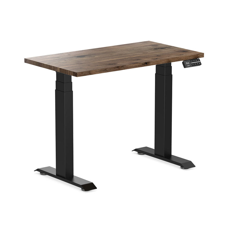 Desky Dual Mini Hardwood Sit Stand Desk-Natural Walnut Desky®