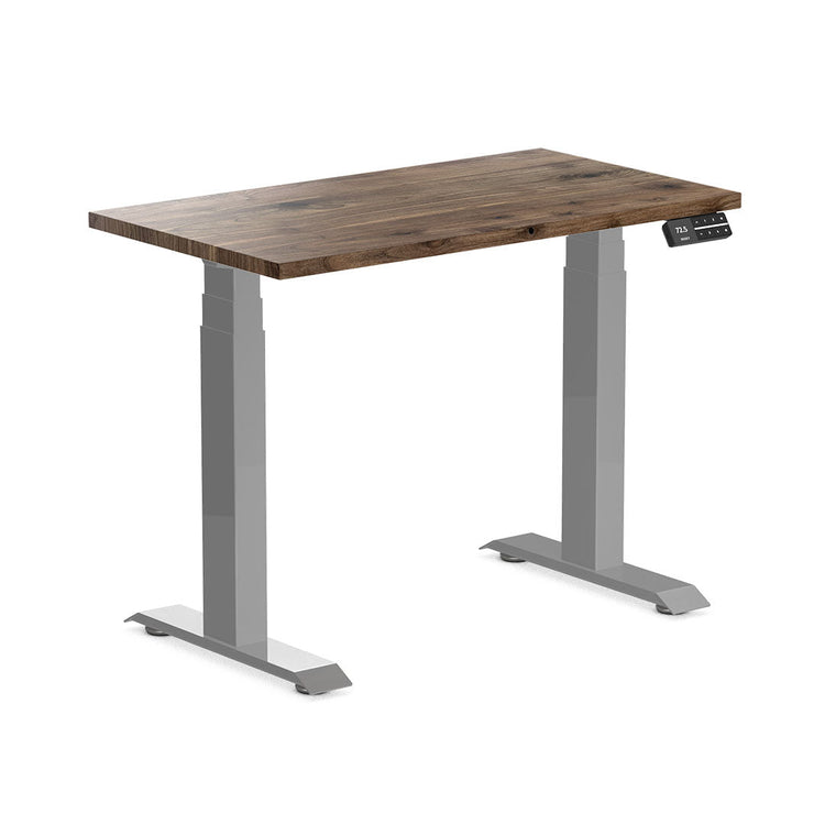 Desky Dual Mini Hardwood Sit Stand Desk-Natural Walnut Desky®