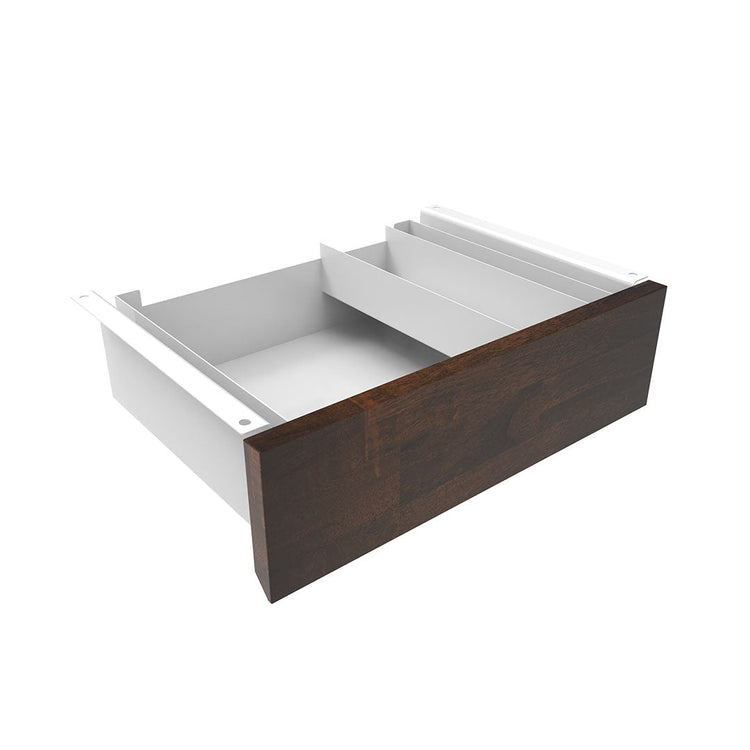 Minimal drawer dark walnut in white