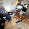 Desky Hardwood L-Shape Sit Stand Desk-DeskyÌâå¨ Australia