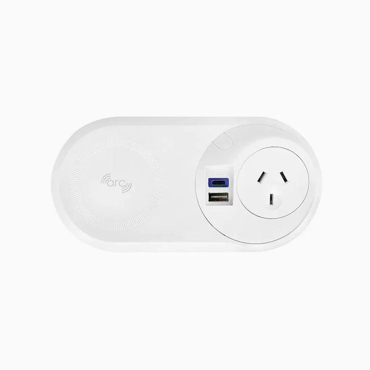 Desky Pixel ARC Wireless Charger On Desk Power-Power Accessories-Desky-Black-Starter Power Cable-A-DeskyÌâå¨ Australia