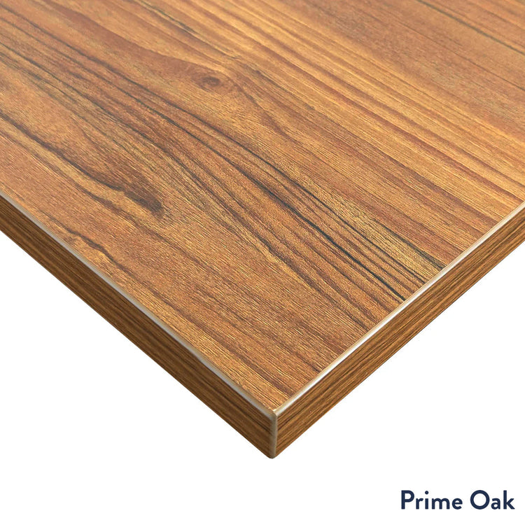 Desky scalloped melamine in prime oak desktop