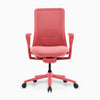 Ergonomic mesh office chair in coral