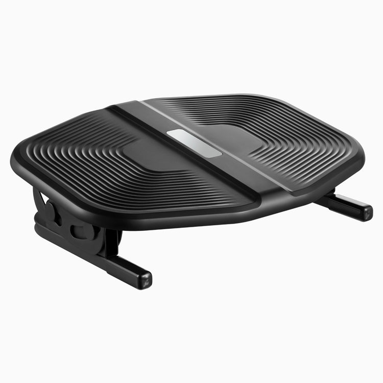 rippled black foot rest