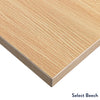 Desky scalloped melamine in select beech desktop