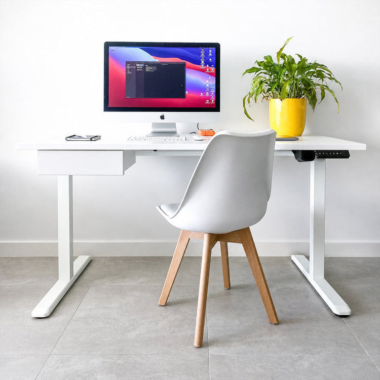 Desky Single Standing Desk With Drawer detail view 2