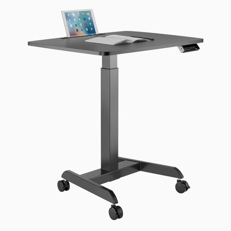 Desky Single Sit Stand Pedestal Desk-Black DeskyÌâå¨