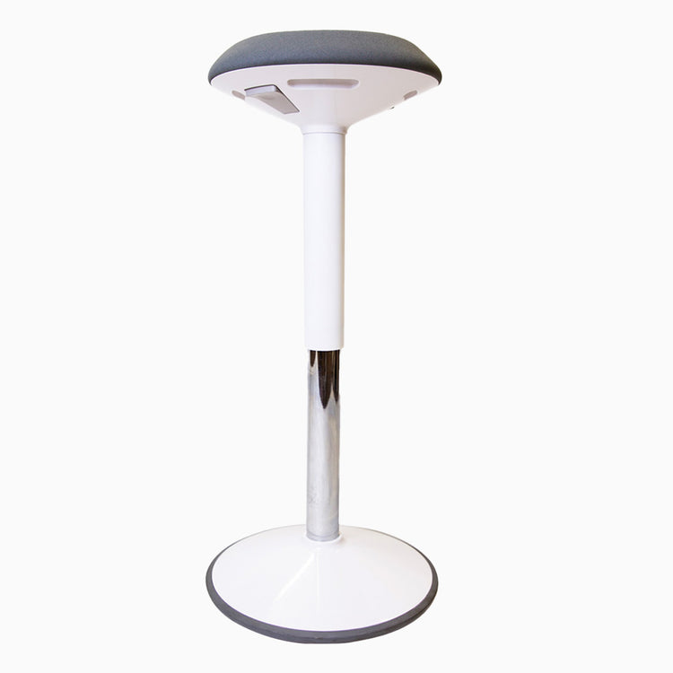 Desky sit stand motion stool in white