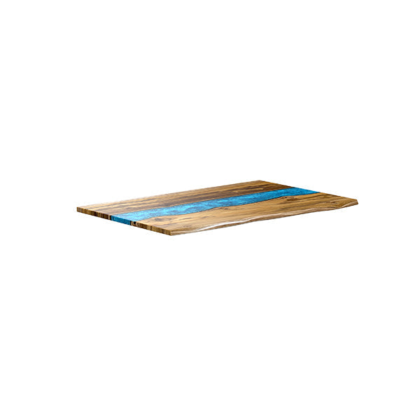 Desky Resin Hardwood Desk Tops-Teak Blue River Desky®