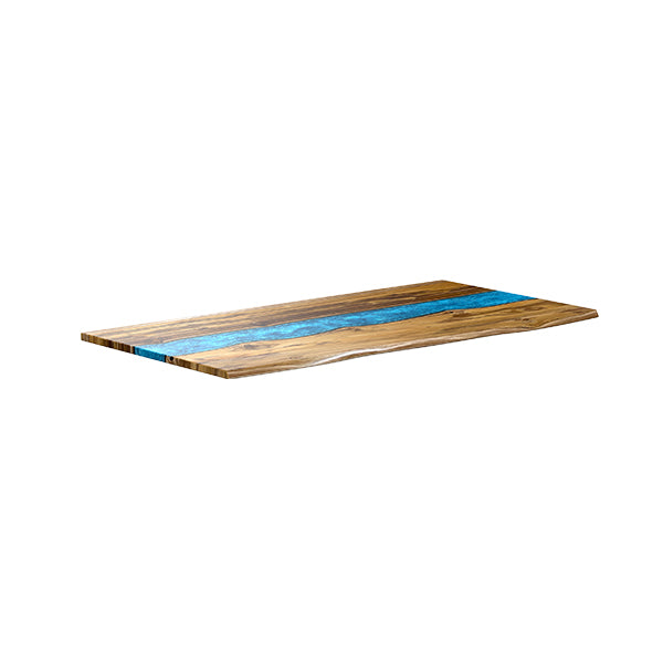 Desky Resin Hardwood Desk Tops-Teak Blue River Desky®