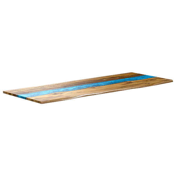 Desky Resin Hardwood Desk Tops-Teak Blue River Desky®