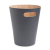 wooden rubbish bin charcoal