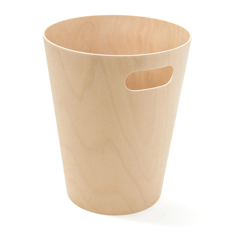 wooden rubbish bin natural