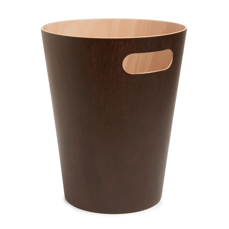 wooden rubbish bin walnut