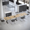 Desky Triple Sit Stand Desk Frame Grey - Desky