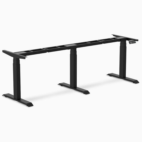 Desky Triple Electric Desk Frame Black - Desky