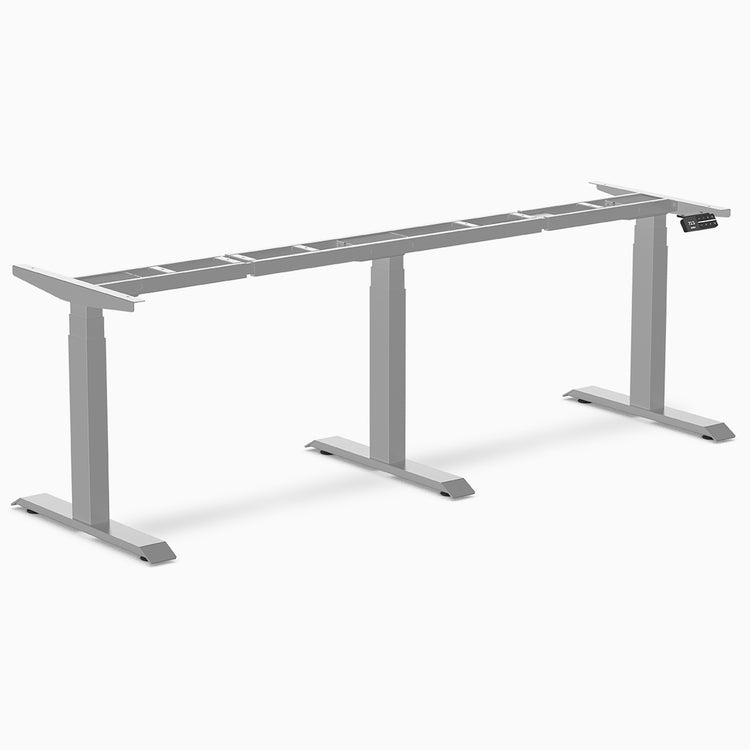 Desky Triple Electric Desk Frame Grey - Desky