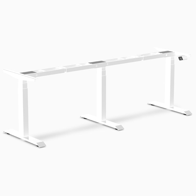 Desky Triple Electric Desk Frame White - Desky