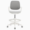 White minimalist drafting chair - Desky