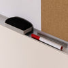 Desky whiteboard and pinboard combo with pen holder