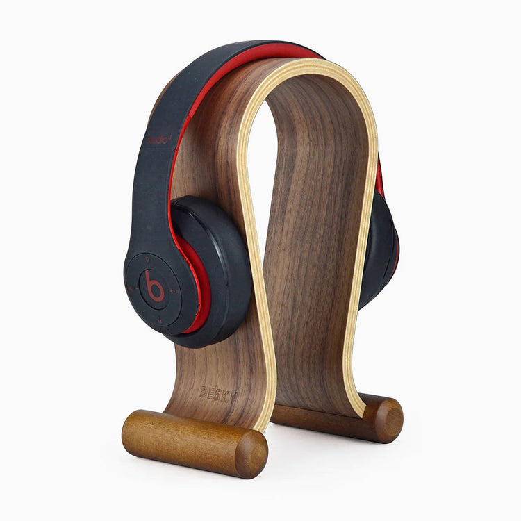 Desky Wooden Headphone Holder walnut