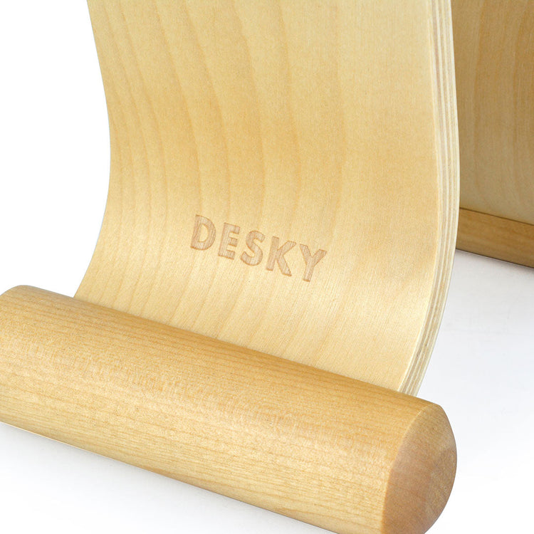 Desky logo wooden headphone holder