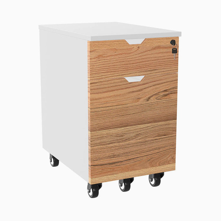 Hardwood red oak minimal filing cabinet