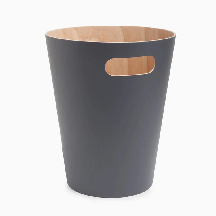 Desky Wooden Rubbish Bin in charcoal