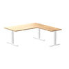 zero bamboo l-shape office desk