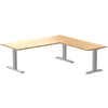 zero bamboo l-shape office desk