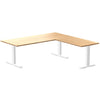 zero bamboo l-shape office desk