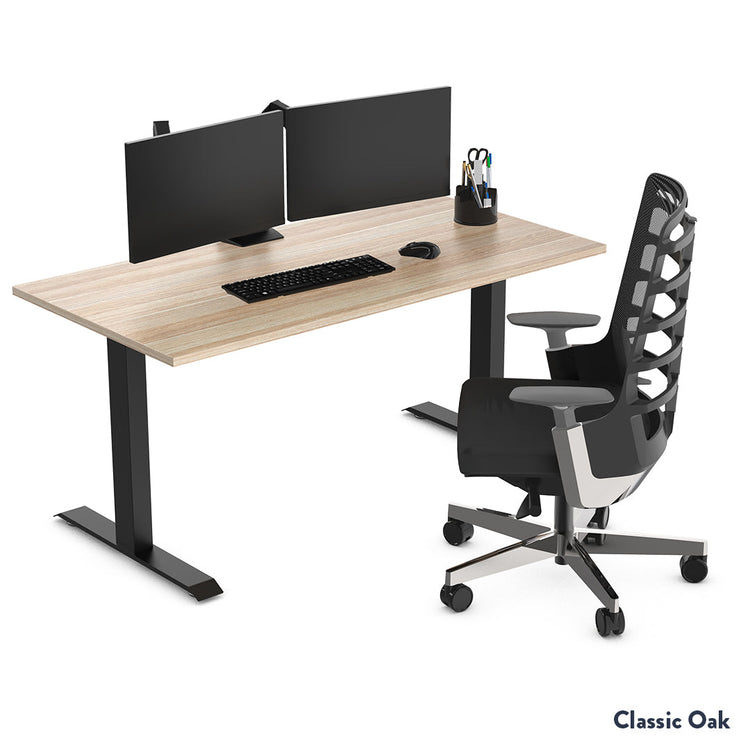 classic oak fixed frame office desk