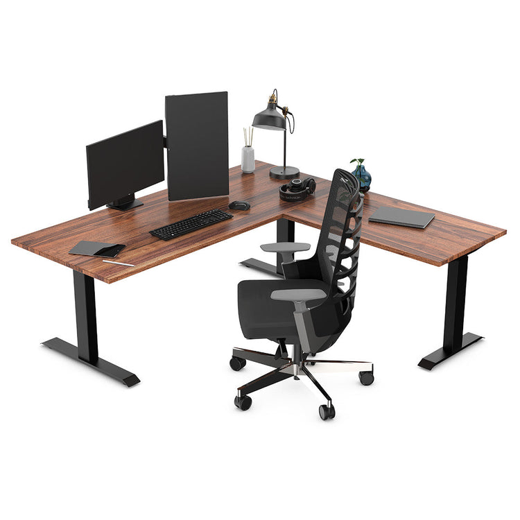 Desky Zero Hardwood L-Shape Office Desk-Pheasantwood Desky®