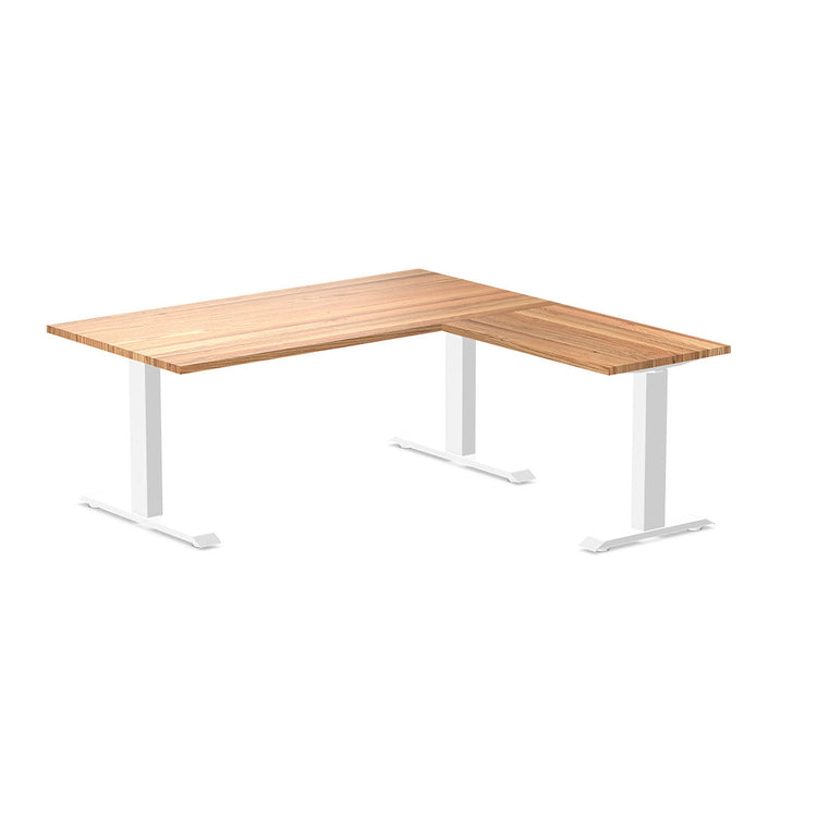 Desky Zero Hardwood L-Shape Office Desk-Red Oak Desky®