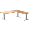 Desky Zero Hardwood L-Shape Office Desk-Red Oak Desky®