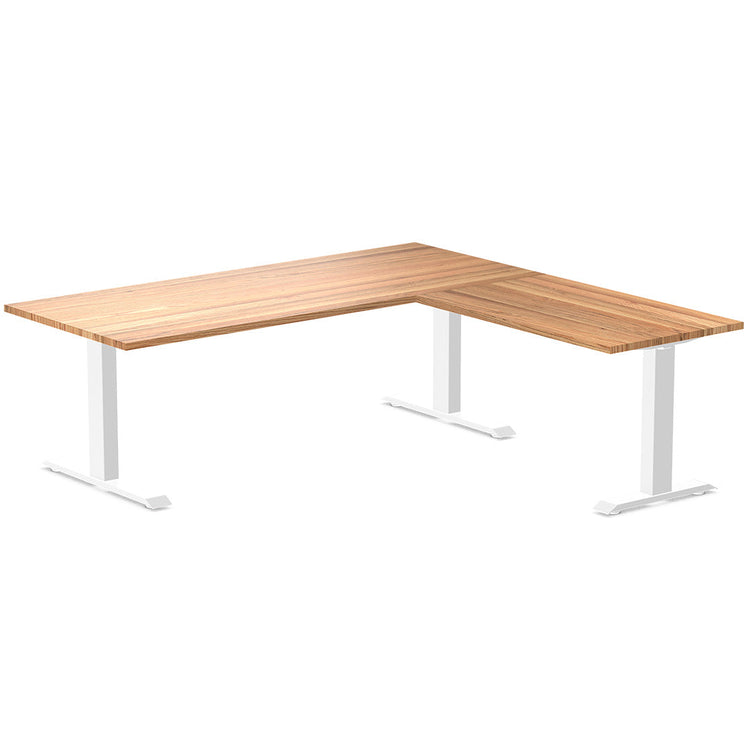 Desky Zero Hardwood L-Shape Office Desk-Red Oak Desky®